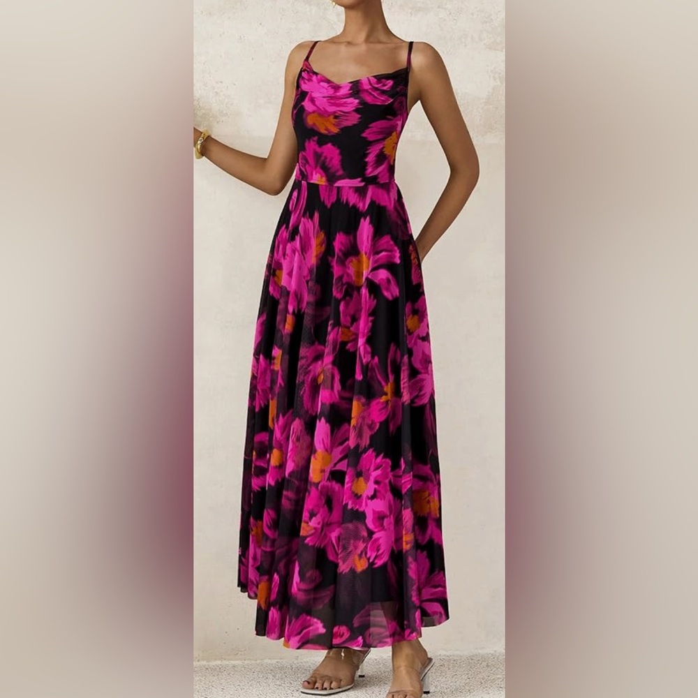 BTFBM Floral Maxi Dress Size Small